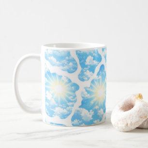 Sunny Sky Cloud Pattern Coffee Mug