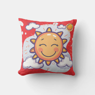 Sunny Smiles Throw Pillow – Brighten Any Room!