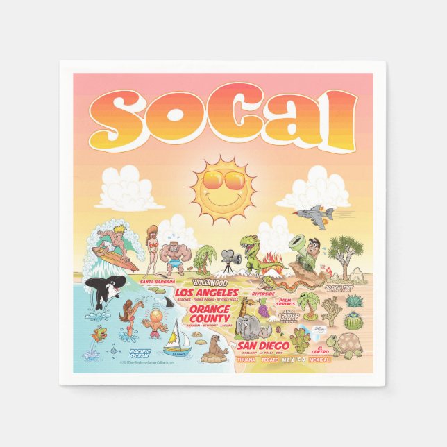 Sunny SoCal Napkins (Front)