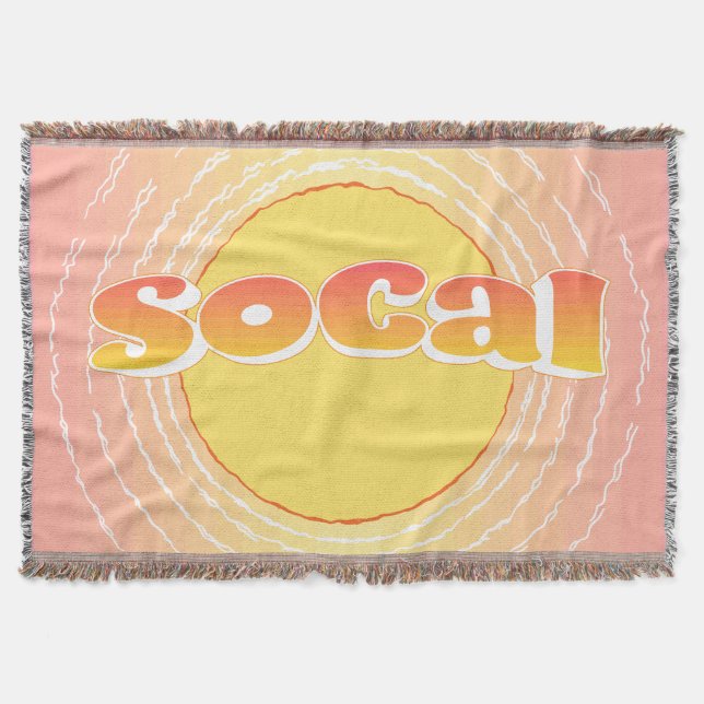 Sunny SoCal Throw Blanket (Front)