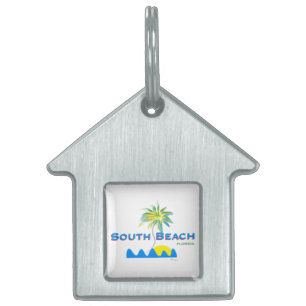 Sunny South Beach, Florida Pet Name Tag