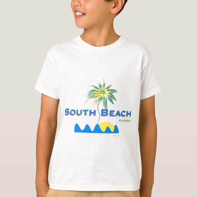 Sunny South Beach, Florida T-Shirt (Front)