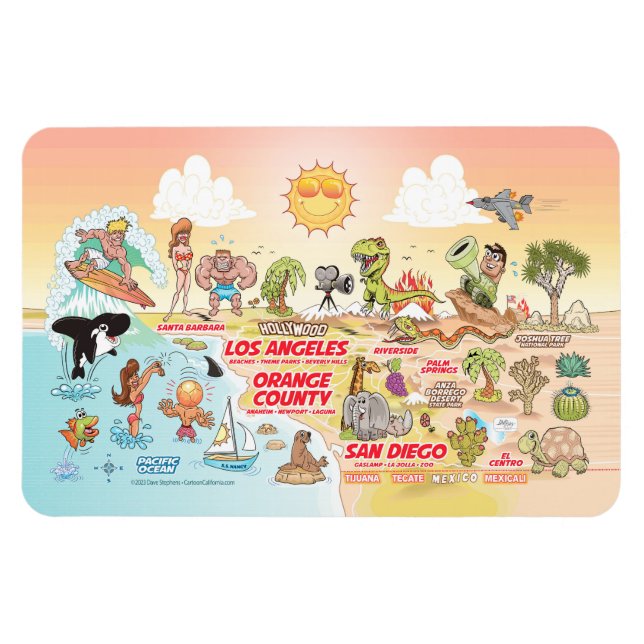 Sunny Southern California Magnet (Horizontal)