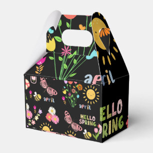 Sunny Spring Blooms Floral Design with Buzzing Bee Favour Box