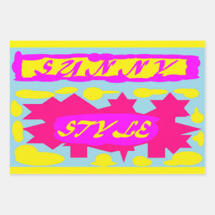 SUNNY STYLE DESIGN PINK LEMON BLUE WRAPPING PAPER SHEET