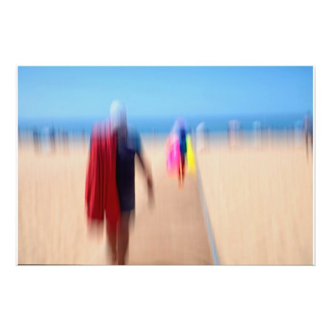 Sunny Summer Beach colourful Ocean Sun Summer Sea  Photo Print (Front)