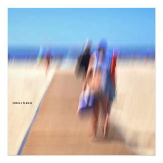 Sunny Summer Beach colourful Ocean Sun Summer Sea Photo Print