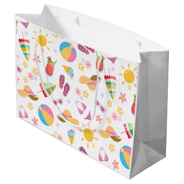 Sunny Summer  Large Gift Bag (Back Angled)