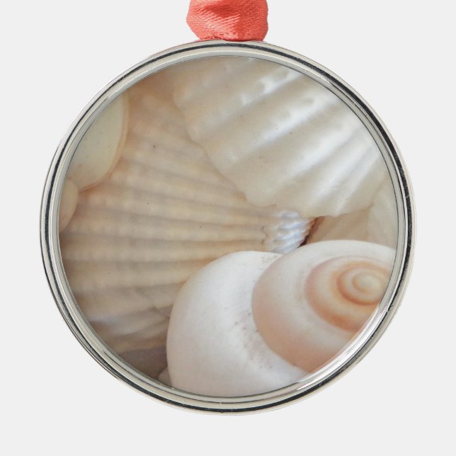 Sunny Summer Seashells Collection Metal Tree Decoration (Front)