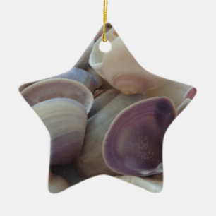 Sunny Summer Seashells, Sea Shell Beach Ocean Ceramic Tree Decoration