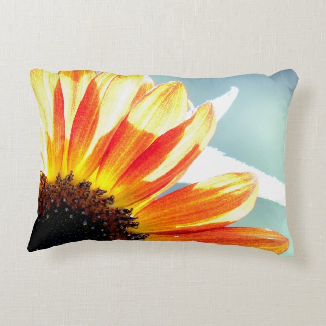 Sunny Sunflower Accent Pillow (Back)