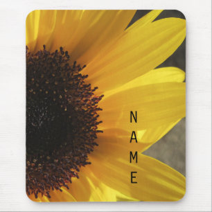 Sunny Sunflower Closeup Custom Mouse Pad