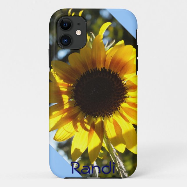 Sunny Sunflower iPhone 5 case *personalise* (Back)