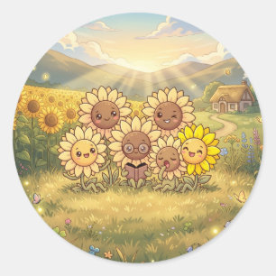 Sunny Sunflower Meadow Friends Sticker