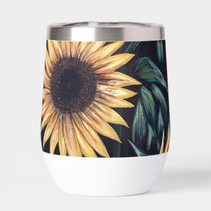 Sunny Sunflower Painting Botanical Floral Nature
