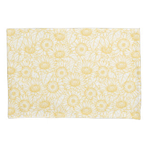 Sunny Sunflower Pattern Pillowcase