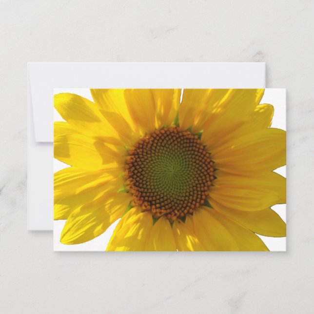 Sunny Sunflower Personalised Blank Notecard (Front)