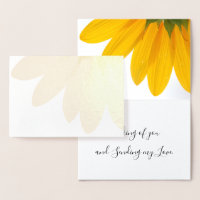 Sunny Sunflower Thinking of You Foil Card