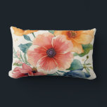 Sunny Sunflowers Lumbar Cushion<br><div class="desc">Flowers in the oustide. Why not decorate it inside</div>