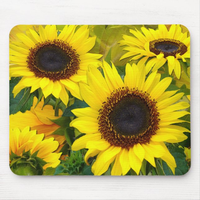 Sunny Sunflowers Mouse Pad (Front)