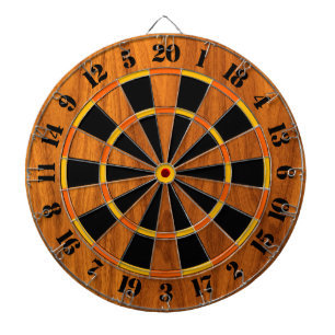 Sunny Teak Veneer Print for a Game of Darts Dartboard