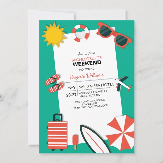Sunny Travels Invitation (Front)