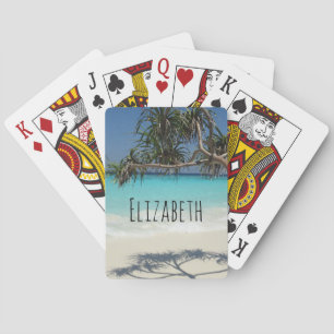 Sunny Tropical Beach Ocean Paradise Playing Cards