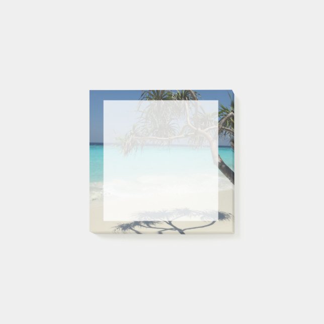 Sunny Tropical Beach Ocean Paradise Post-it Notes (Front)