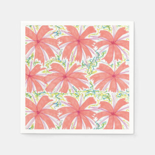 Sunny Tropical Flower Paper Napkins
