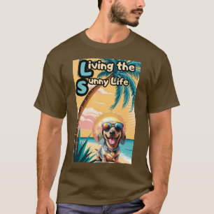 Sunny Vibes: Cool Dog in Sunglasses T-Shirt