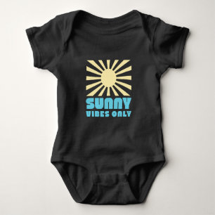 Sunny Vibes Only – Bold Retro Sunshine Graphic Baby Bodysuit