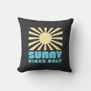 Sunny Vibes Only – Bold Retro Sunshine Graphic Cushion
