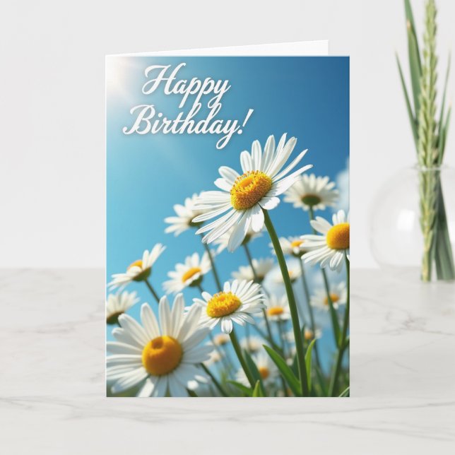 Sunny White Blossom Card (Front)
