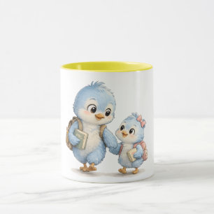 Sunny Yellow Accent Blue Bird Mug