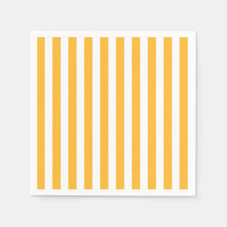 Sunny yellow and white candy stripes napkin