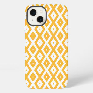 Sunny yellow and white diamond pattern Case-Mate i iPhone 13 Case
