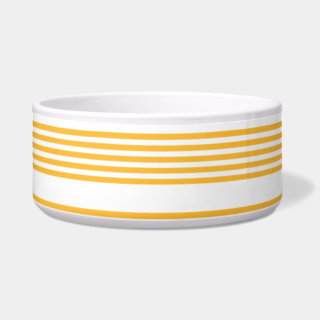 Sunny yellow and white five stripe pattern (Front)