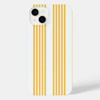 Sunny yellow and white five stripe pattern