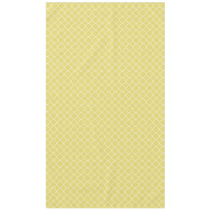 Sunny Yellow and White Quatrefoil Tablecloth