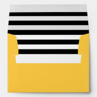 Sunny Yellow | Black and White Stripes Liner