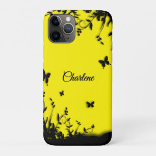 Sunny Yellow Butterfly Garden Personalised Case-Mate iPhone Case