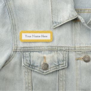 Sunny Yellow Fish Scale Name Tag