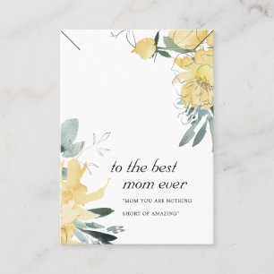 SUNNY YELLOW FLORAL MOM GIFT NECKLACE DISPLAY CARD