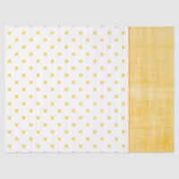 Sunny Yellow Orange Whitewash Linen Polkadots Wrap