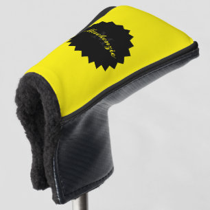 Sunny Yellow Putter Cover with Name and Initial
