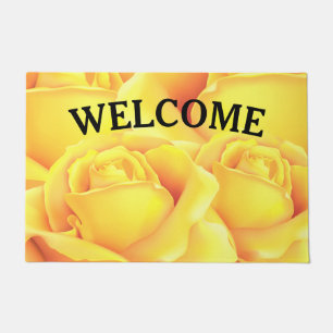 Sunny Yellow Rose Doormat