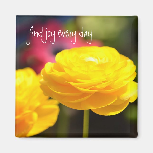 Sunny Yellow Spring Flowers Magnet (Front)