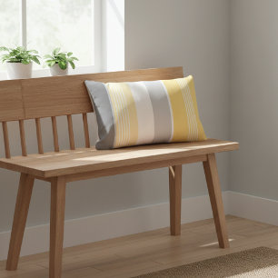 Sunny Yellow Stripes Lumbar Cushion