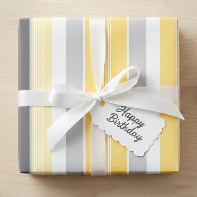 Sunny Yellow Stripes Wrapping Paper (Creator Uploaded)