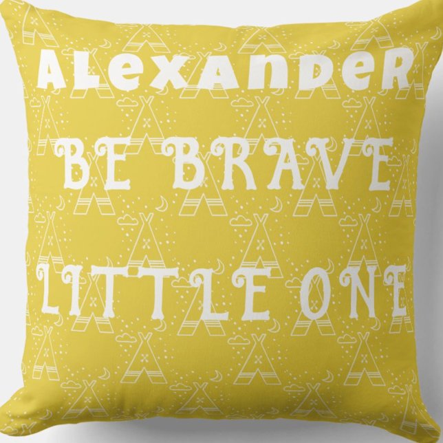 Sunny Yellow Tribal Tepee Pillow (Creator Uploaded)